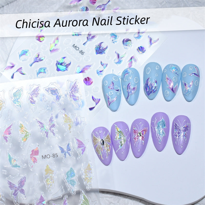 Aurora Sea Creature Nail Sticker