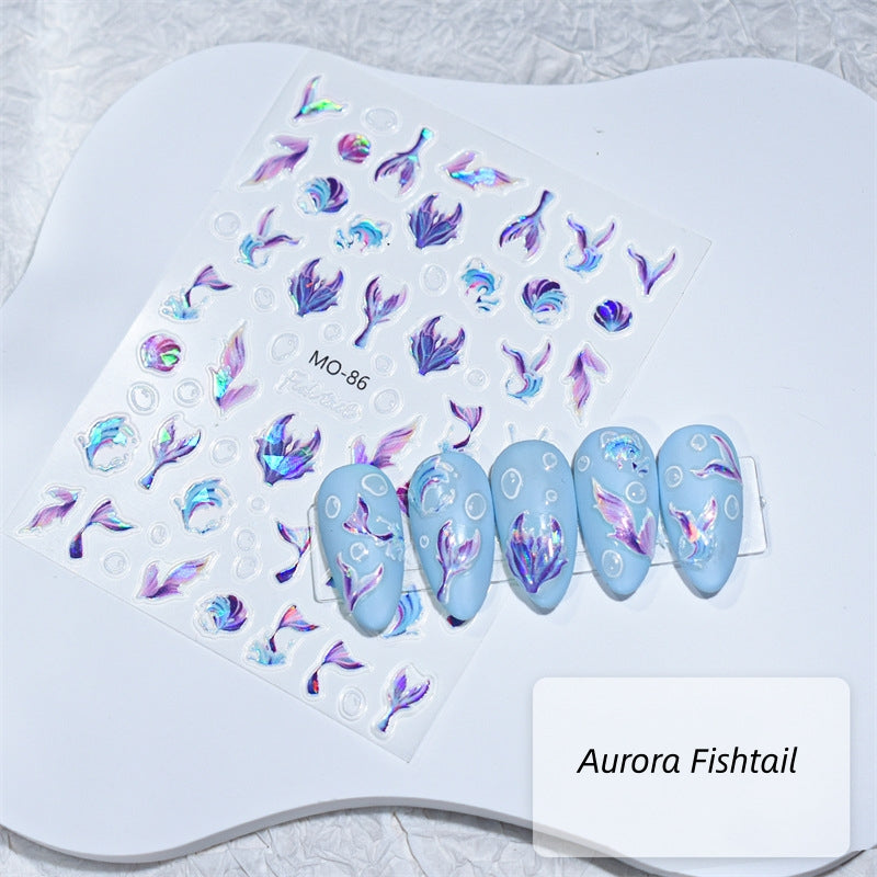 Aurora Sea Creature Nail Sticker