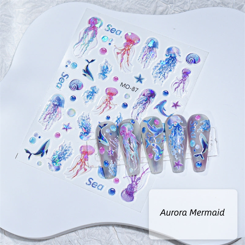 Aurora Sea Creature Nail Sticker