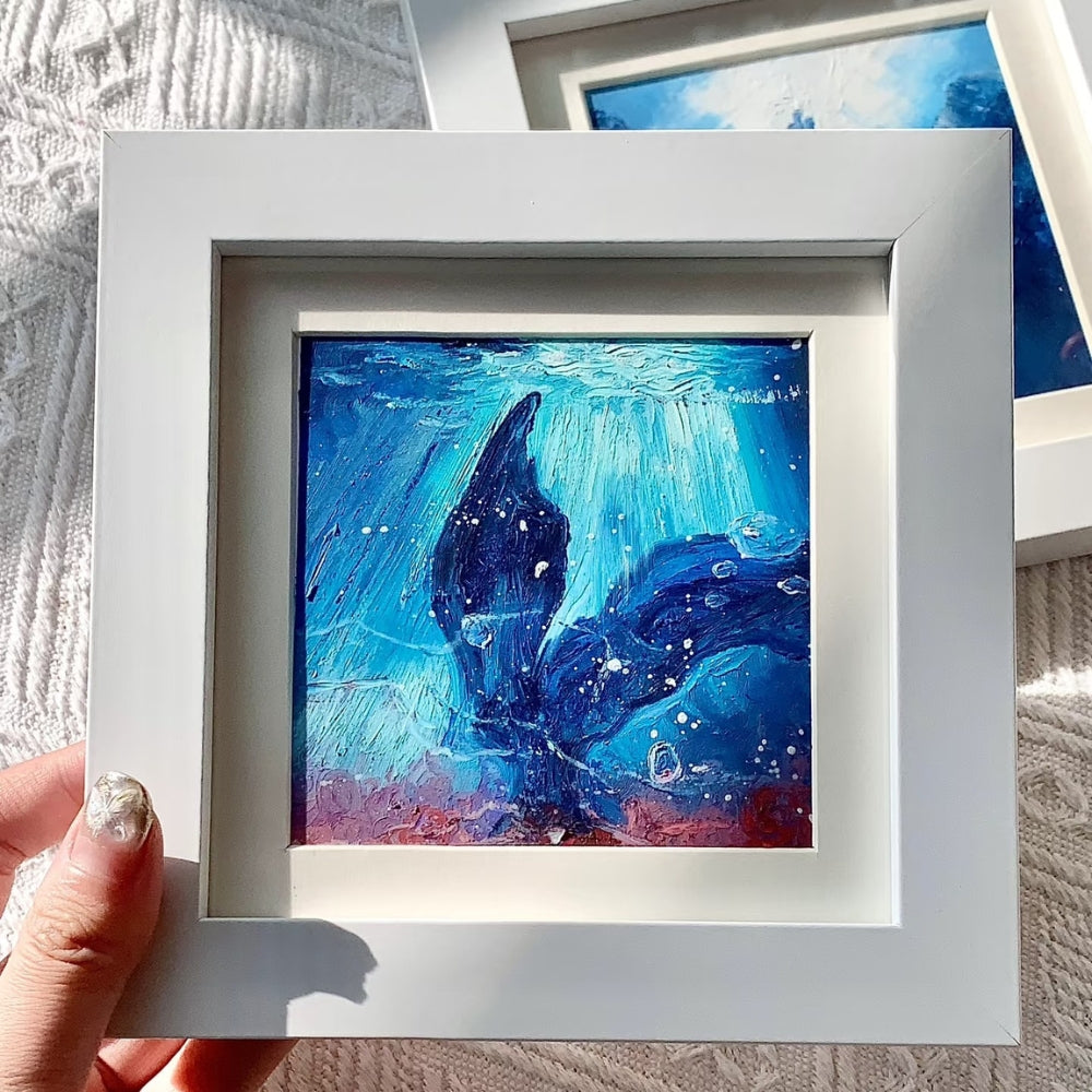 Love and Deepspace Hand-drawn Oil Painting 15cm (Includes Frame)