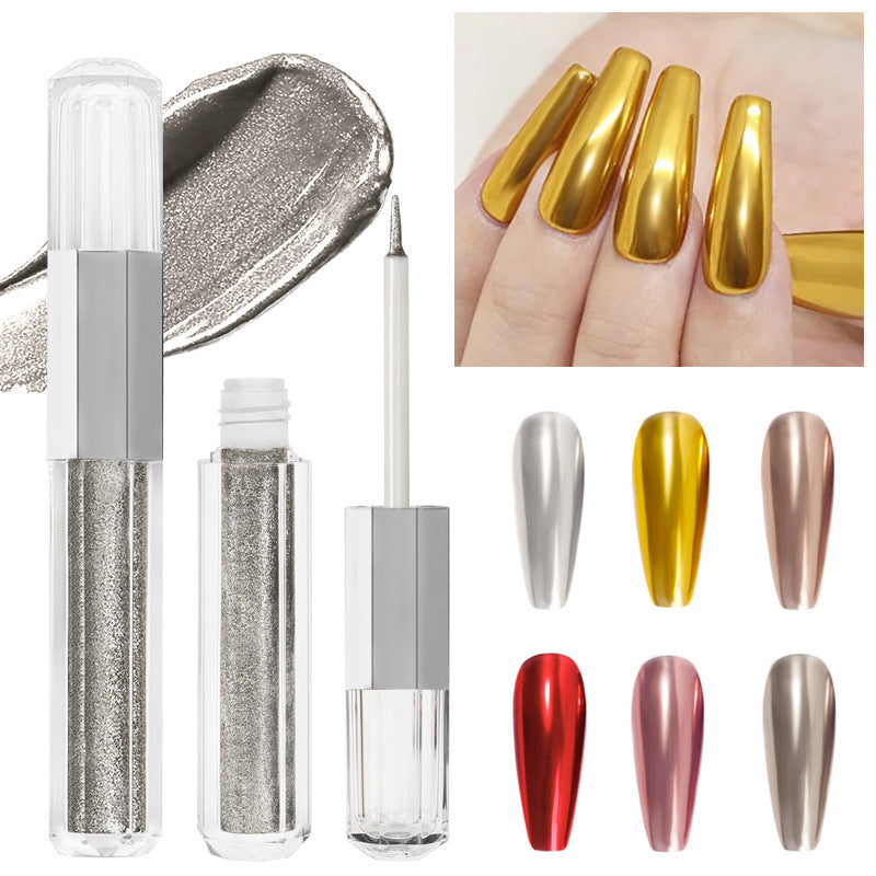 3D Metallic Liquid Chrome Nail Polish Combo Set