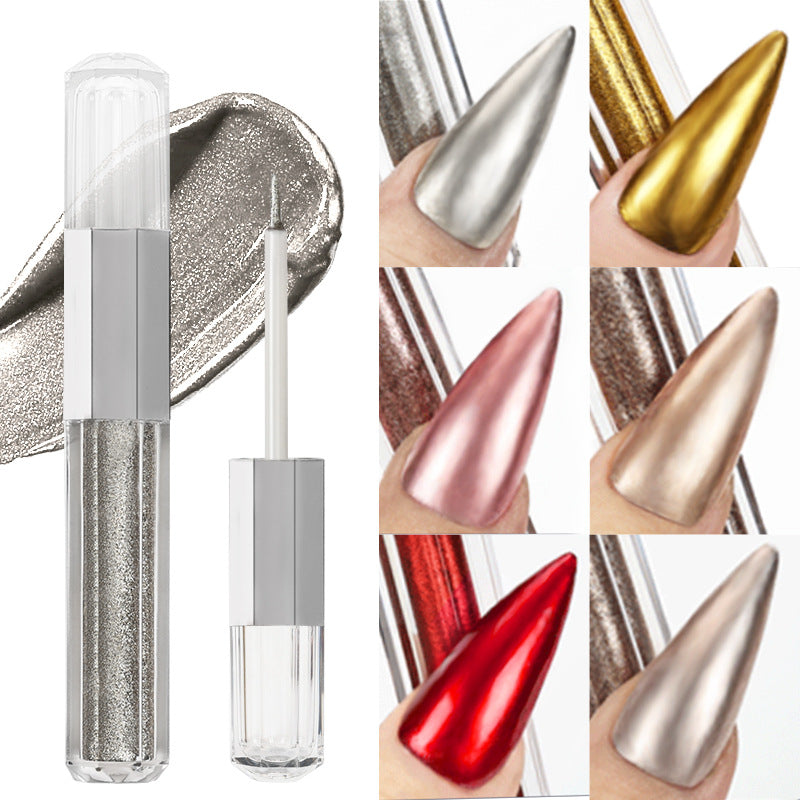 3D Metallic Liquid Chrome Nail Polish-Red