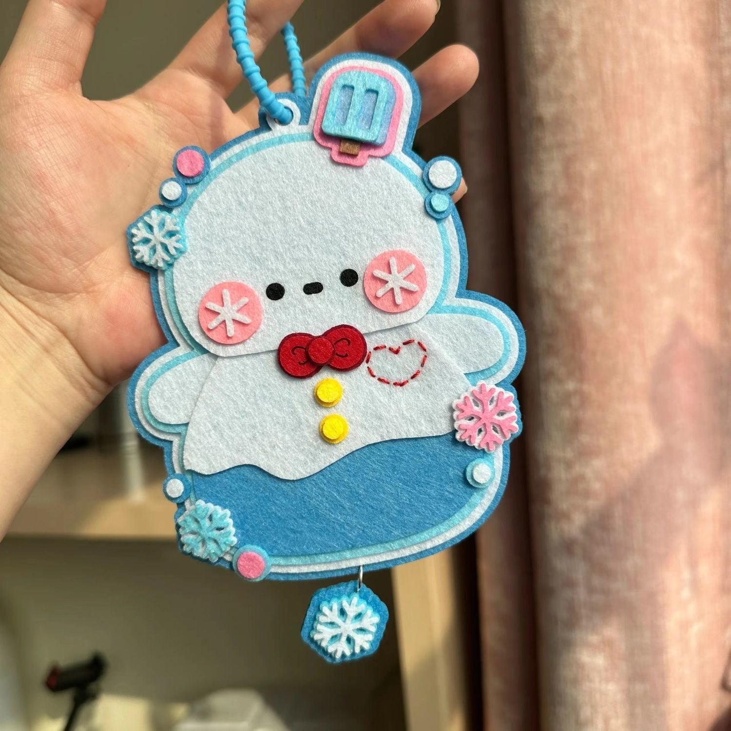 Zayne Snowman Handmade Felt Keychain