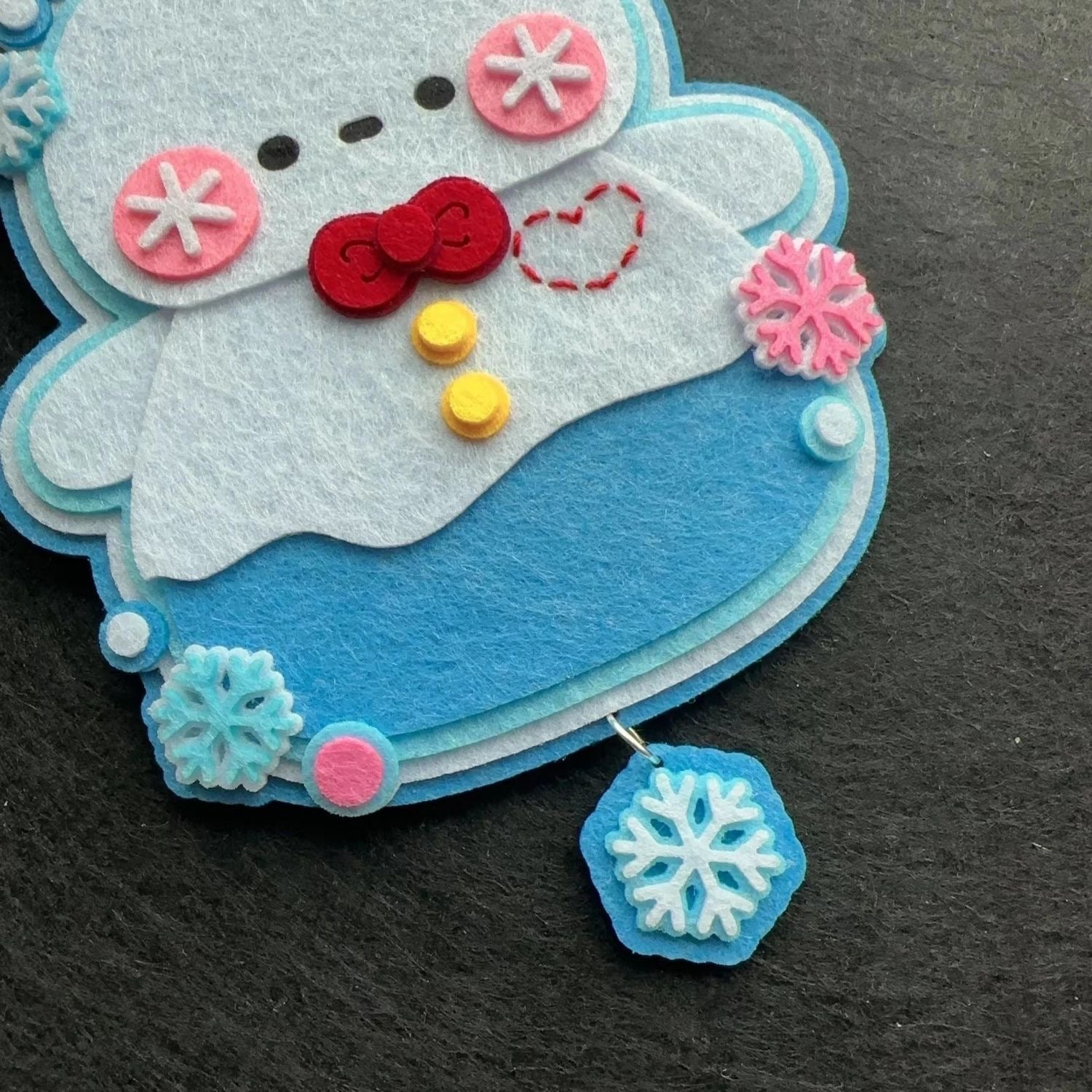 Zayne Snowman Handmade Felt Keychain