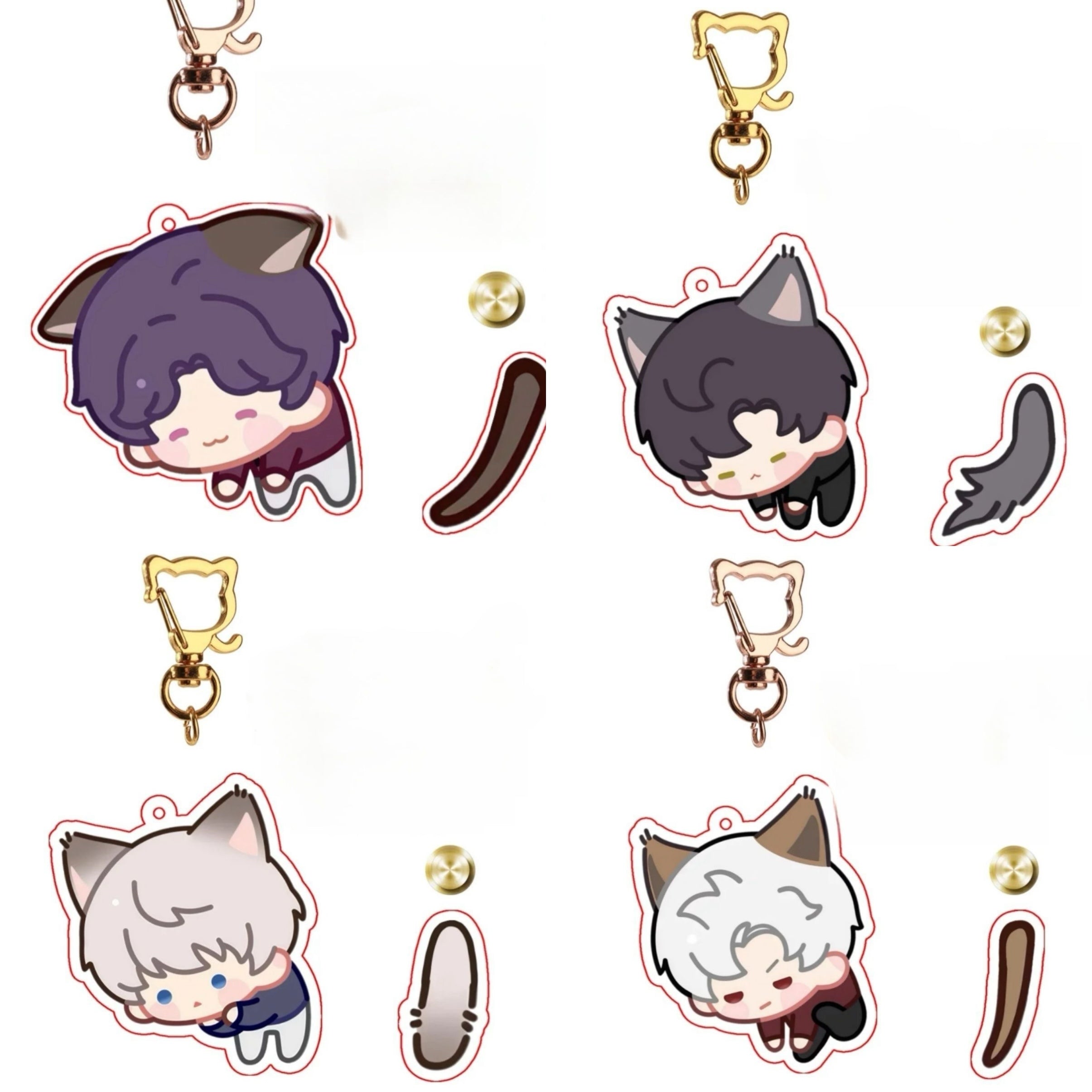 LADS Acrylic Shaking Cat Keychain