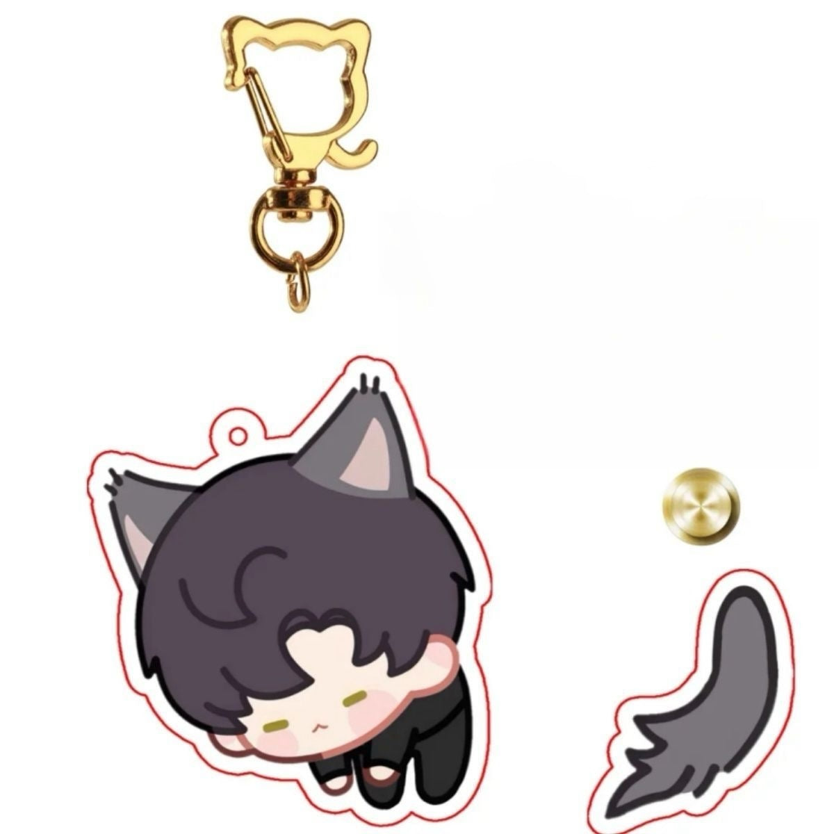 LADS Acrylic Shaking Cat Keychain