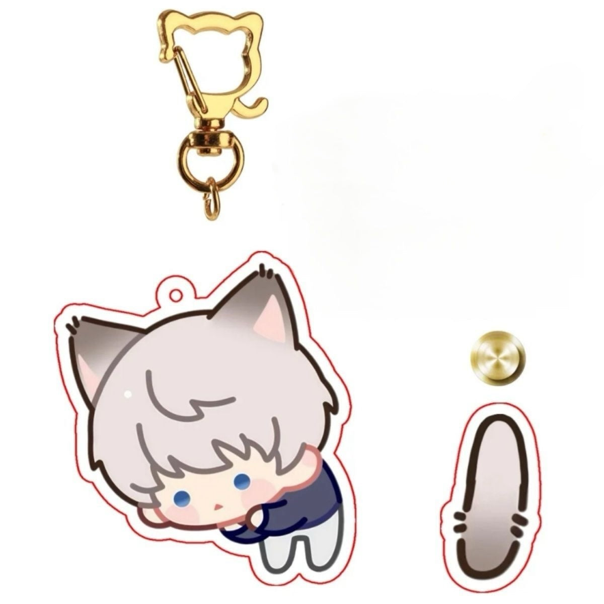 LADS Acrylic Shaking Cat Keychain