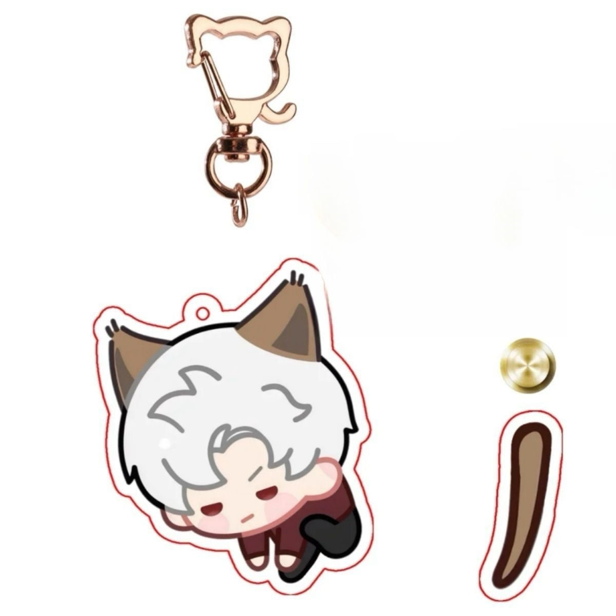 LADS Acrylic Shaking Cat Keychain